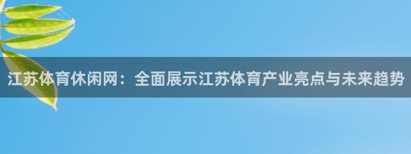江苏体育休闲网：全面展示江苏体育产业亮点与未来趋势