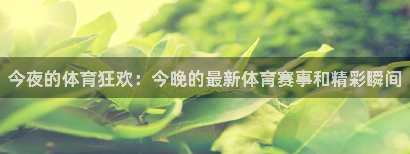 今夜的体育狂欢：今晚的最新体育赛事和精彩瞬间