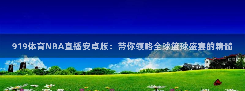 919体育NBA直播安卓版：带你领略全球篮球盛宴的精髓